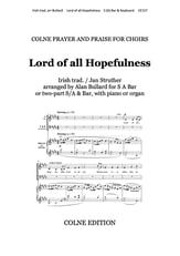 Lord of all Hopefulness Three-Part Mixed choral sheet music cover
